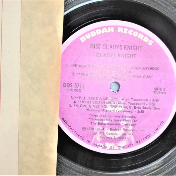 1st Press 1978 MISS GLADYS KNIGHT Vinyl Record Buddah Records LP Album DJ Party - Picture 3 of 4